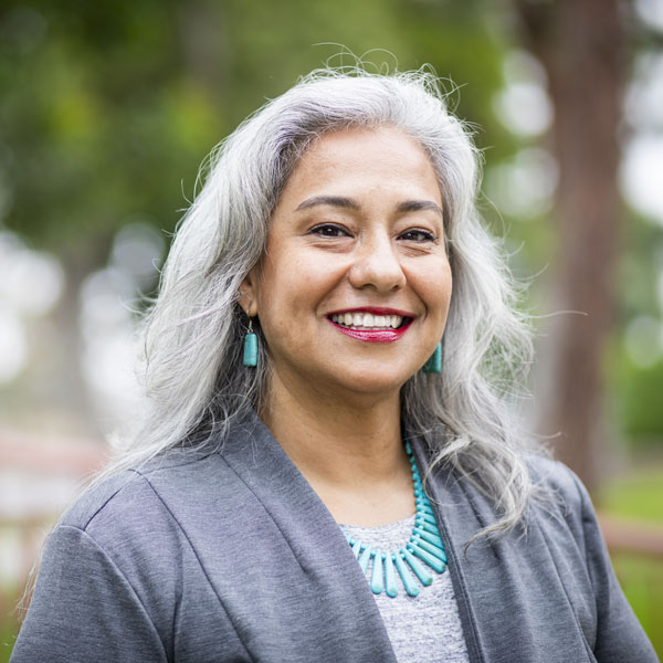 smiling middle aged woman