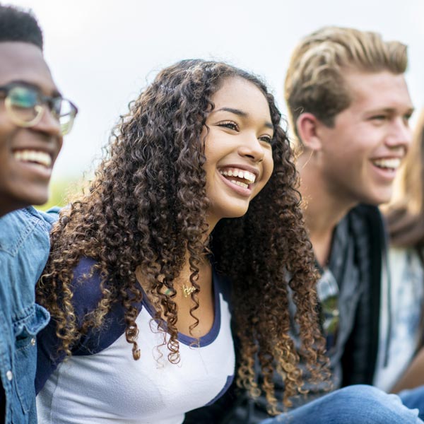 teenagers laughing