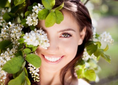 Young girl smiling