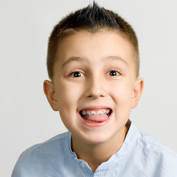 young boy wearing braces
