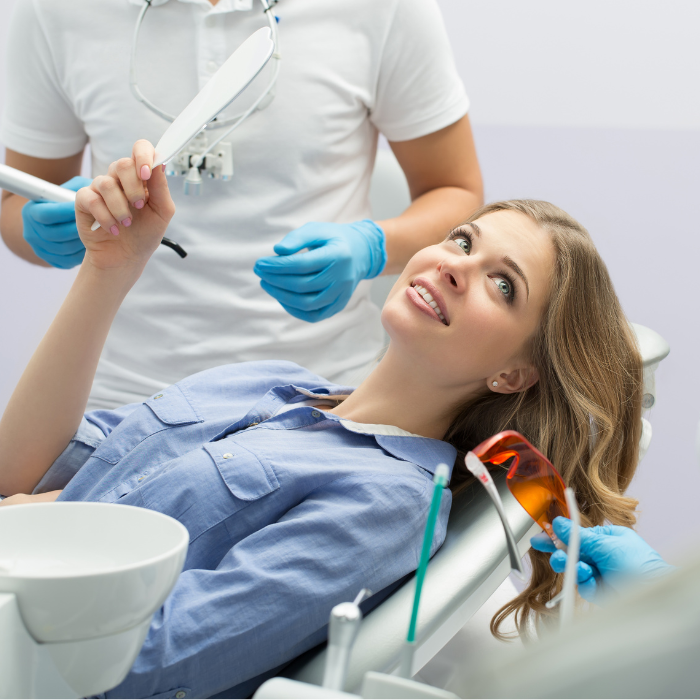 dental patient smiling